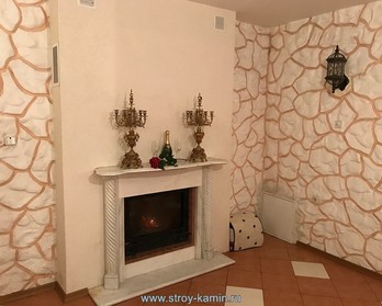 Недорогой портал из белого мрамора с топкой Supra Classic 168 С Недорогой портал из белого мрамора с топкой Supra Classic 168 С