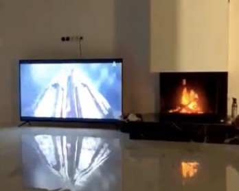Видео трехстороннего камина с топкой АСТОВ от нашего благодарного заказчика - Новая Москва, 2022 год