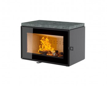 Печь-камин Астов КУБ 800 в талькомагнезите Печь-камин Астов КУБ 800 в талькомагнезите